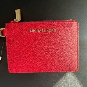 Michael Kors Red Leather Wristlet
